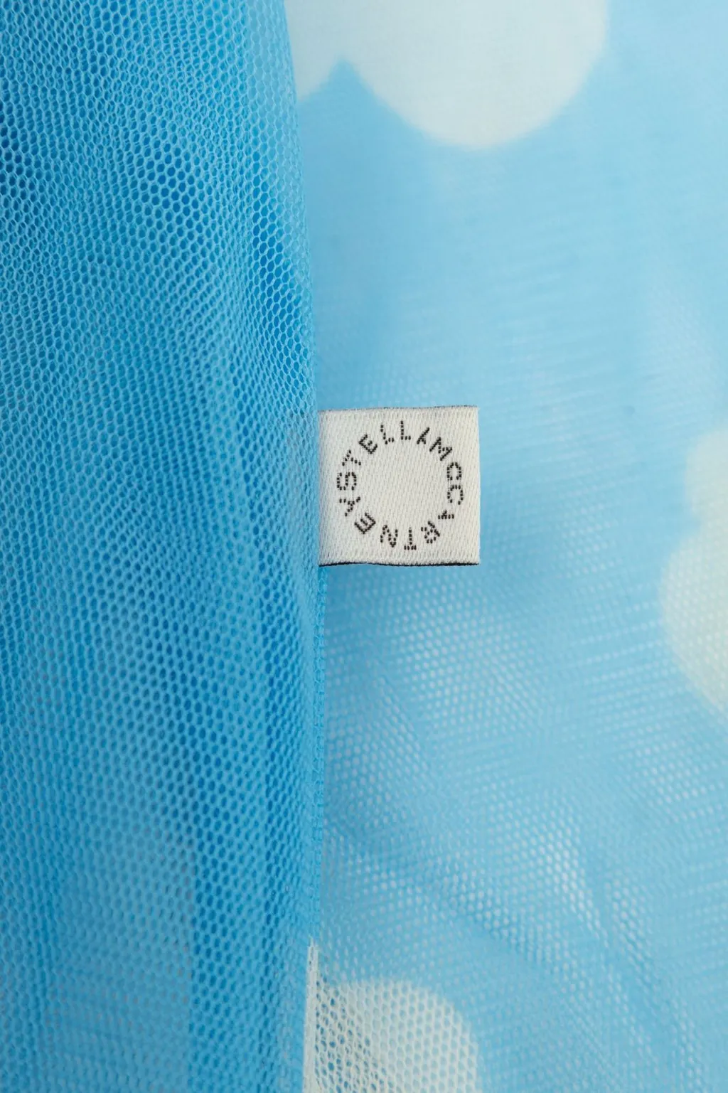 Stella Mccartney Kids Clouds Printed Crewneck Tulle Dress