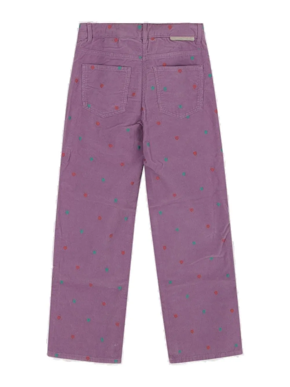 Stella Mccartney Kids High-Waist Heart-Embroidered Trousers