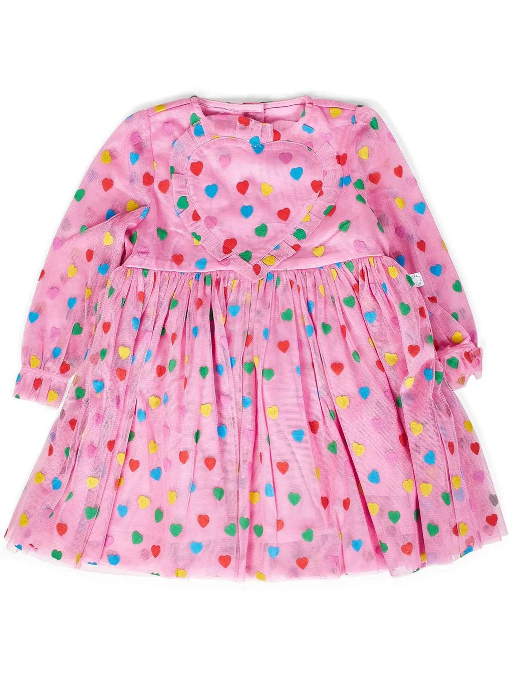 Stella Mccartney Kids Heart-Printed Long-Sleeved Dress