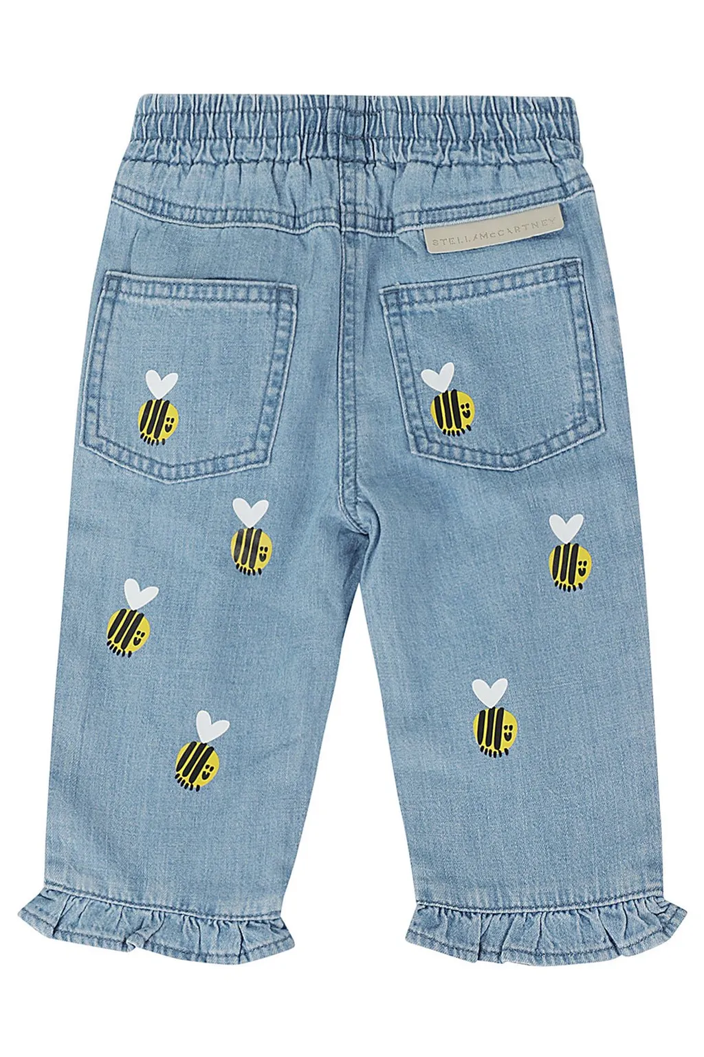 Stella Mccartney Kids Logo-Patch Bees-Printed Tapered Jeans