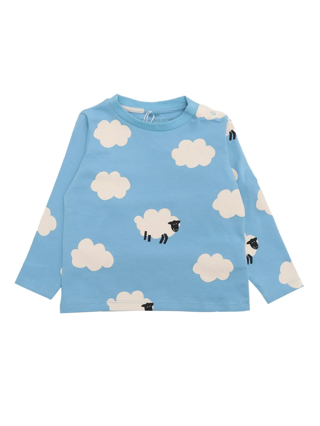 Stella Mccartney Kids Clouds Printed Crewneck T-Shirt
