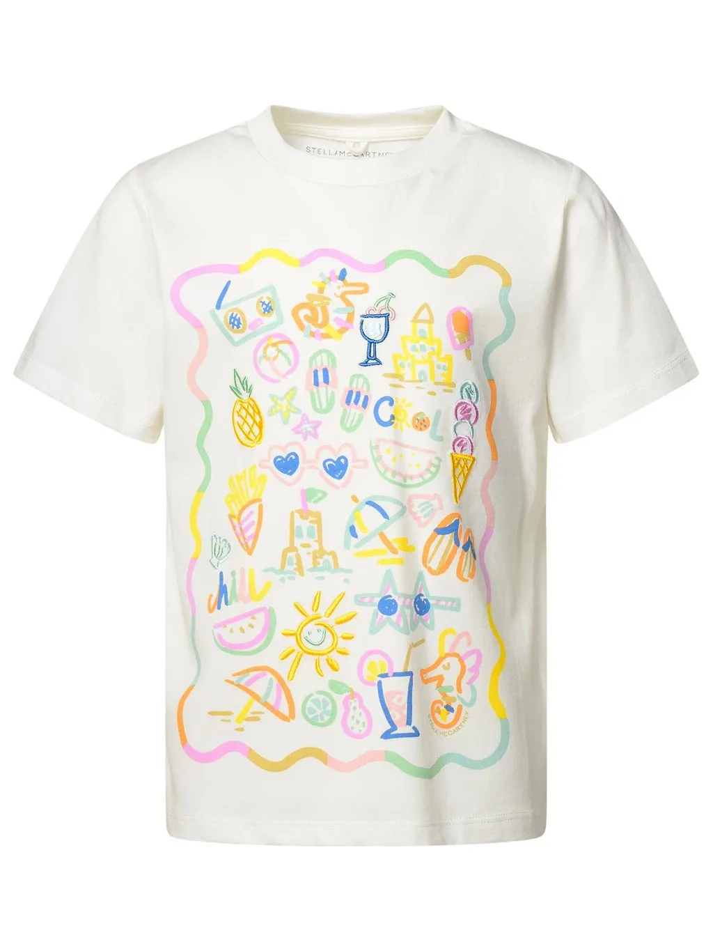 Stella Mccartney Kids Beach Printed Crewneck T-Shirt
