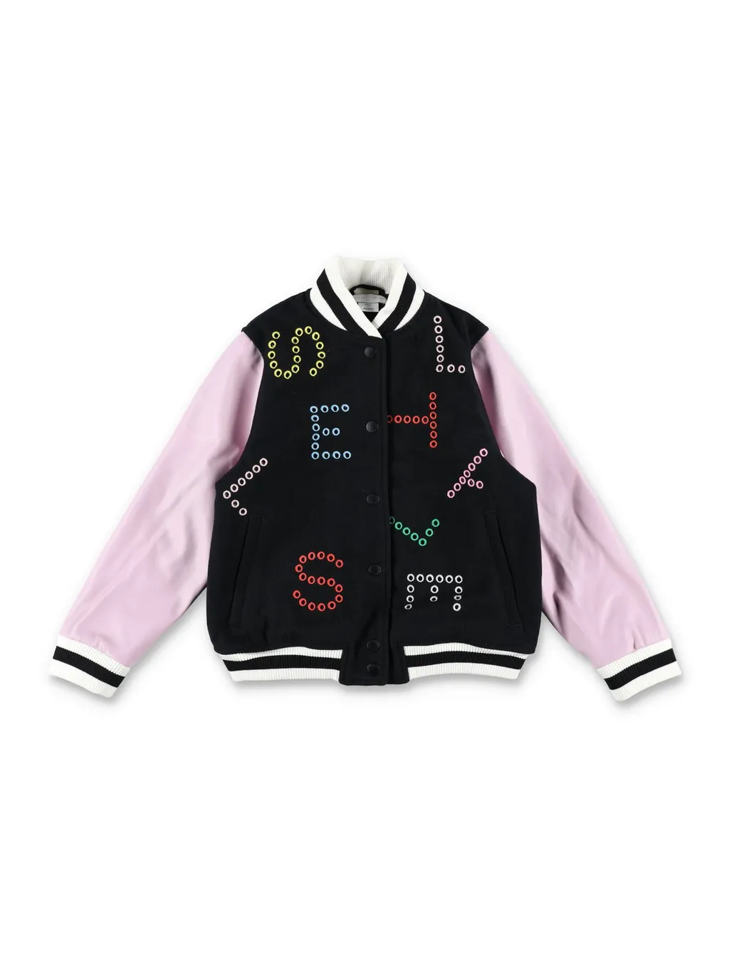 Stella Mccartney Kids Logo Detailed Varsity Bomber Jacket