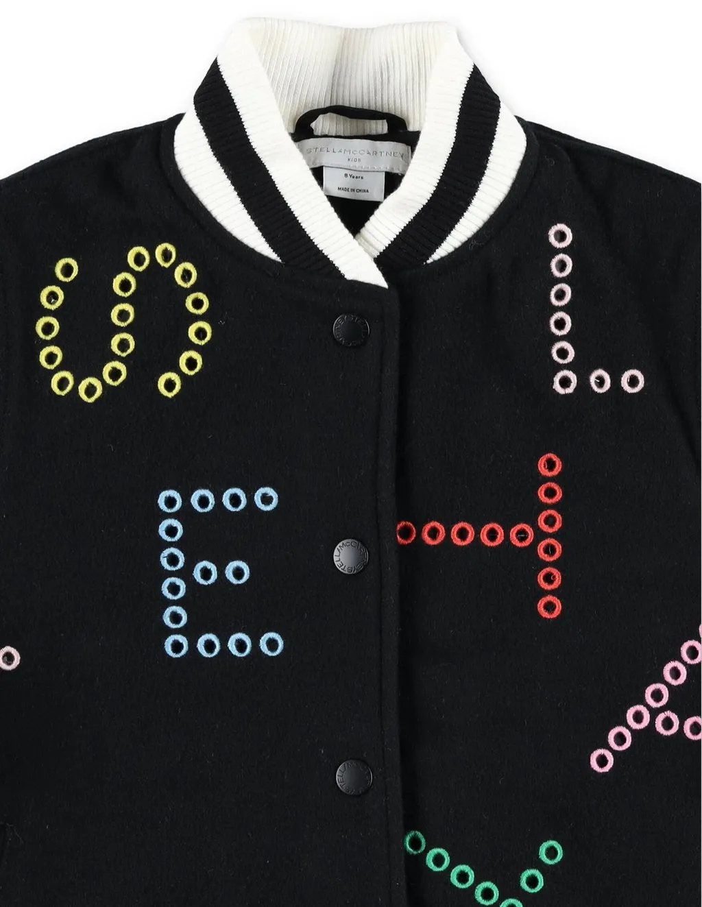 Stella Mccartney Kids Logo Detailed Varsity Bomber Jacket