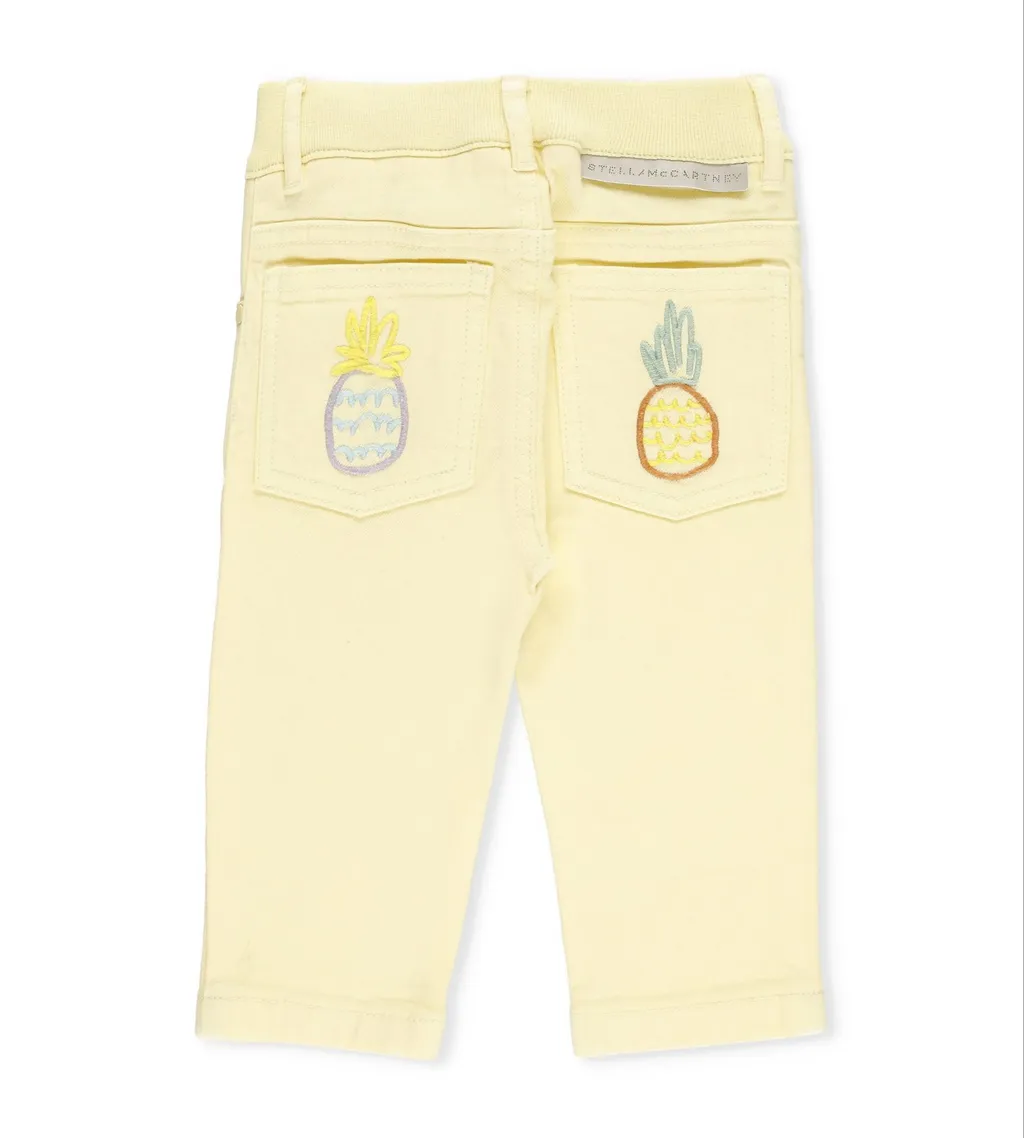Stella Mccartney Kids Logo Patch Straight Leg Jeans