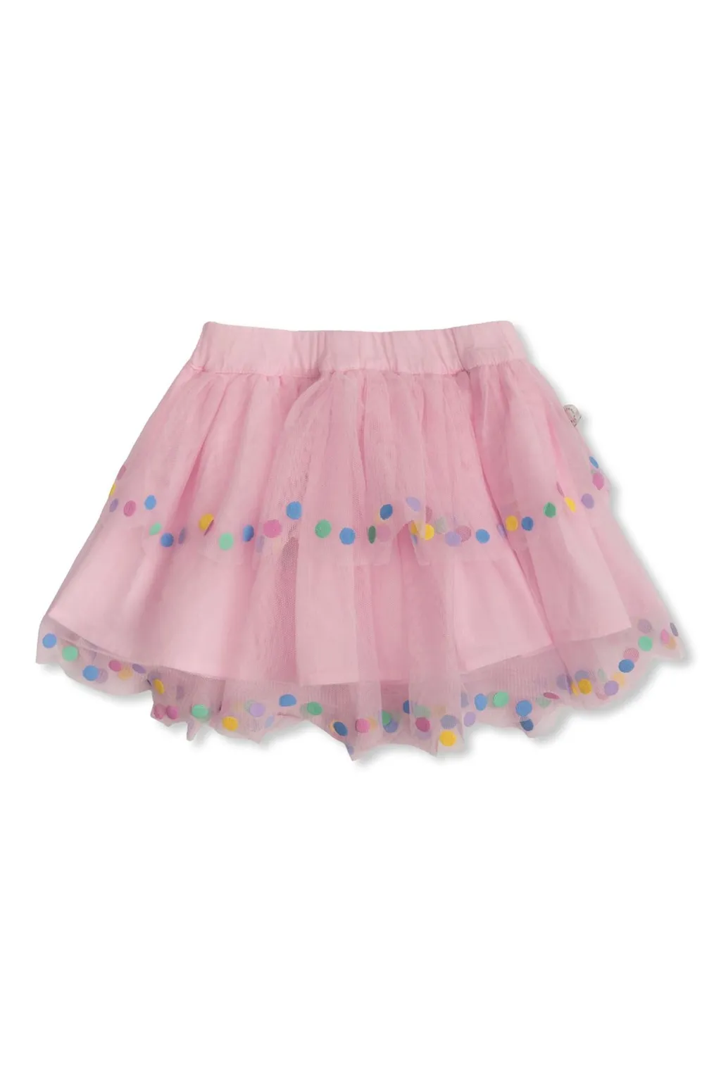Stella Mccartney Kids Polka Dot-Trim Tiered Tulle Skirt