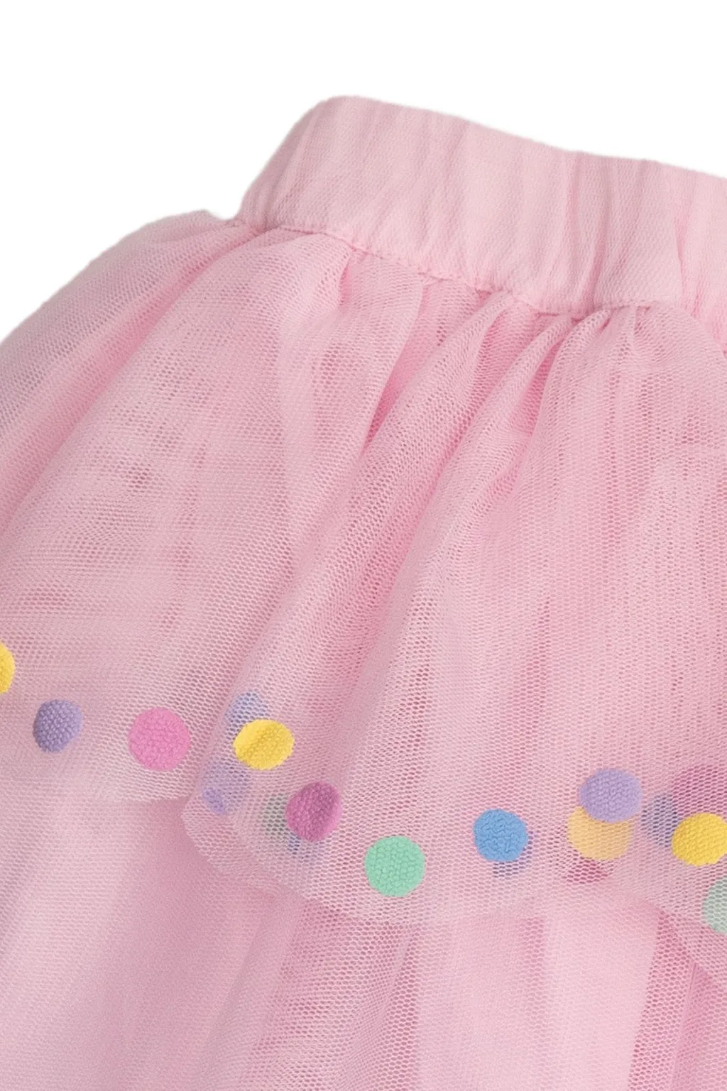 Stella Mccartney Kids Polka Dot-Trim Tiered Tulle Skirt