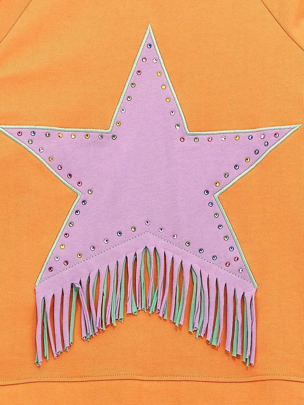 Stella Mccartney Kids Fringed Crewneck Sweatshirt