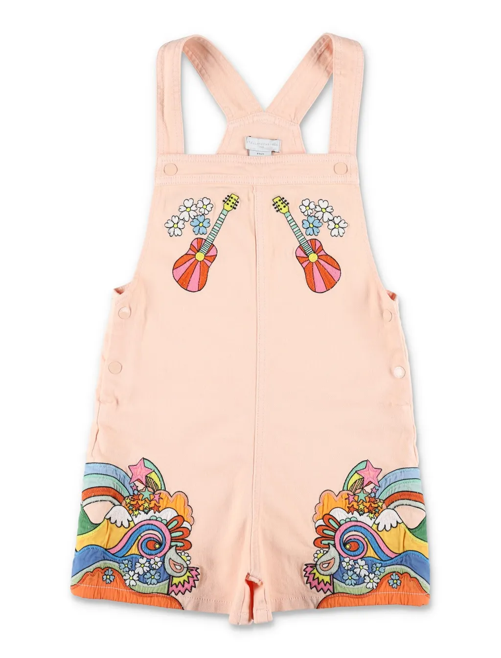 Stella Mccartney Kids Embroidered Pop Art-Motif Snapped Playsuit