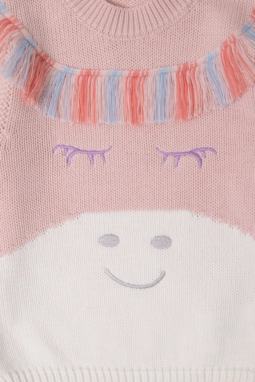 Stella Mccartney Kids Frayed Detail Crewneck Jumper