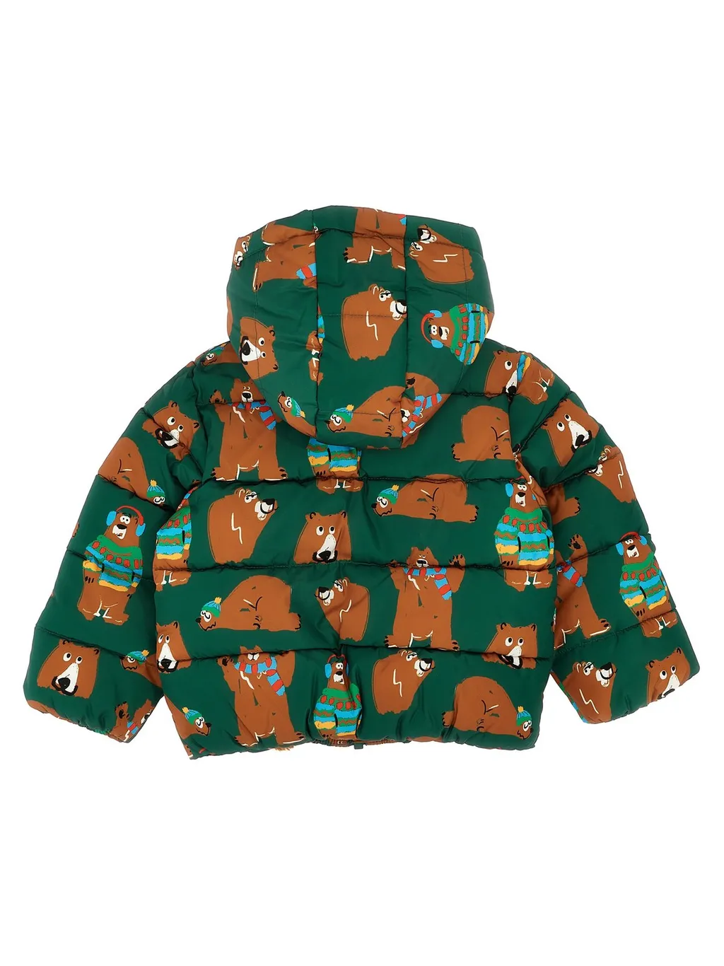 Stella Mccartney Kids Bear-Printed Zipped Puffer Jacket