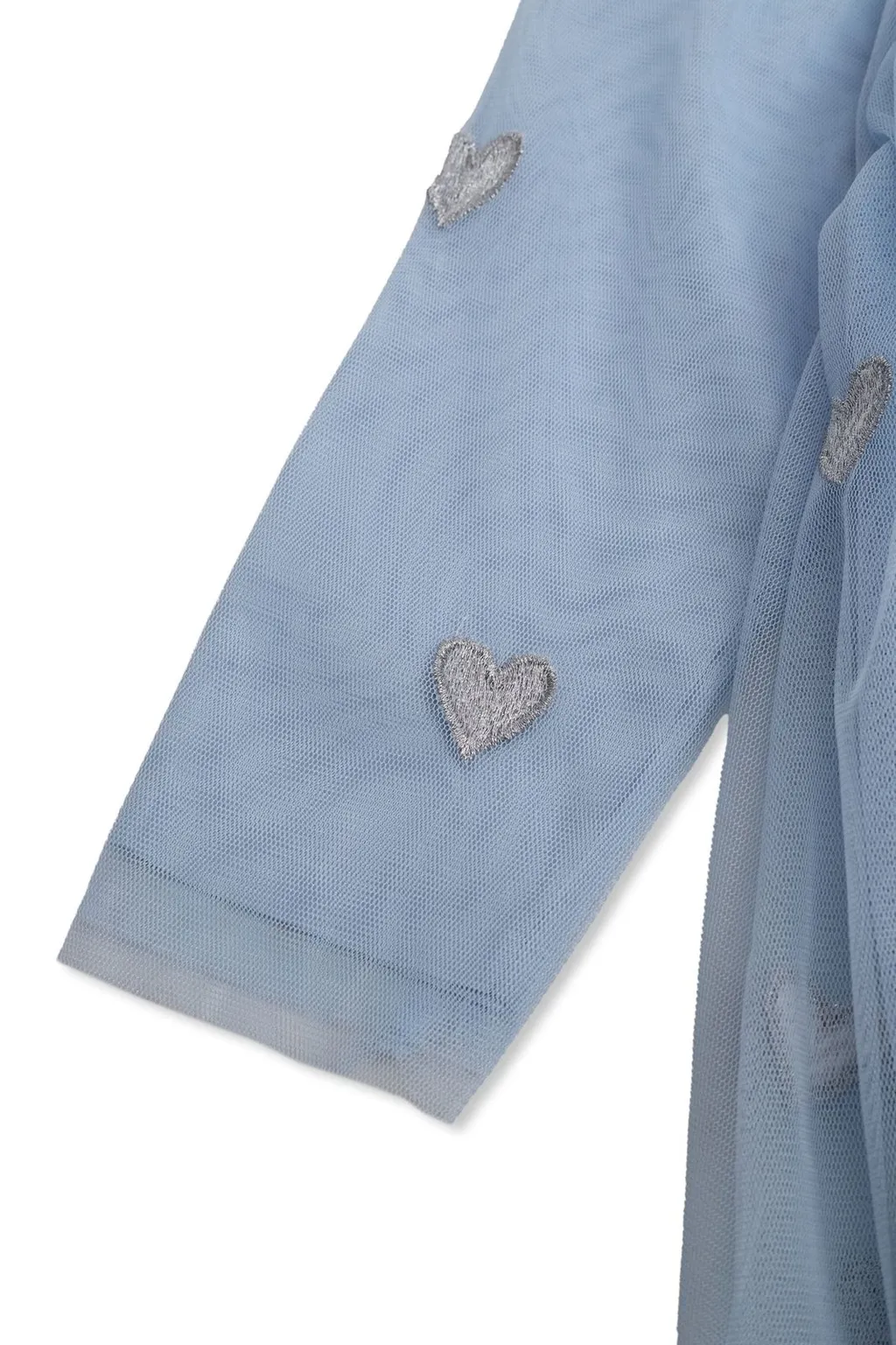 Stella Mccartney Kids Embroidered Heart Long Sleeved Party Dress