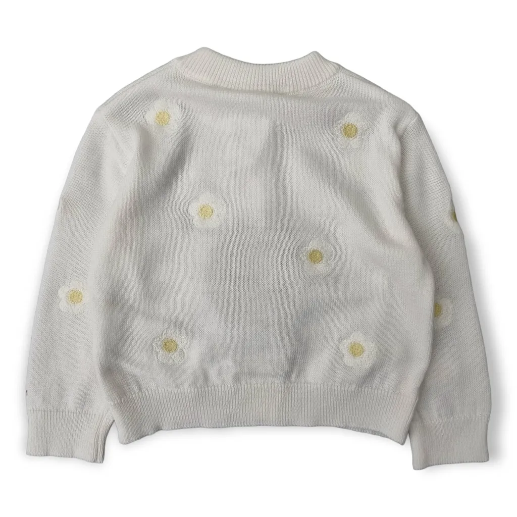 Stella Mccartney Kids Floral-Embroidered Knitted Cardigan