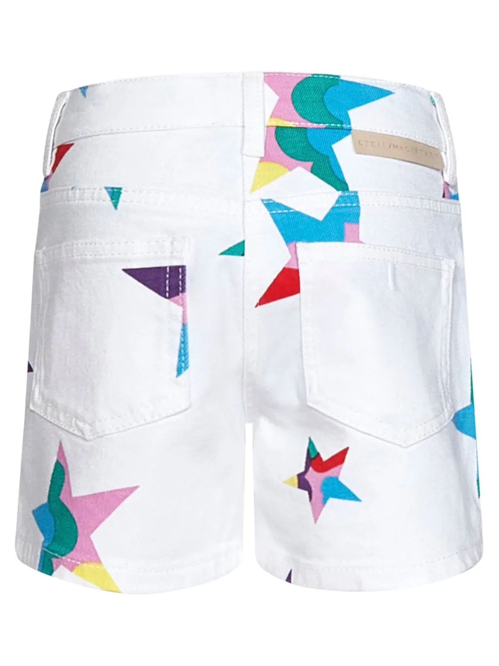 Stella Mccartney Kids Star Printed Straight Hem Denim Shorts