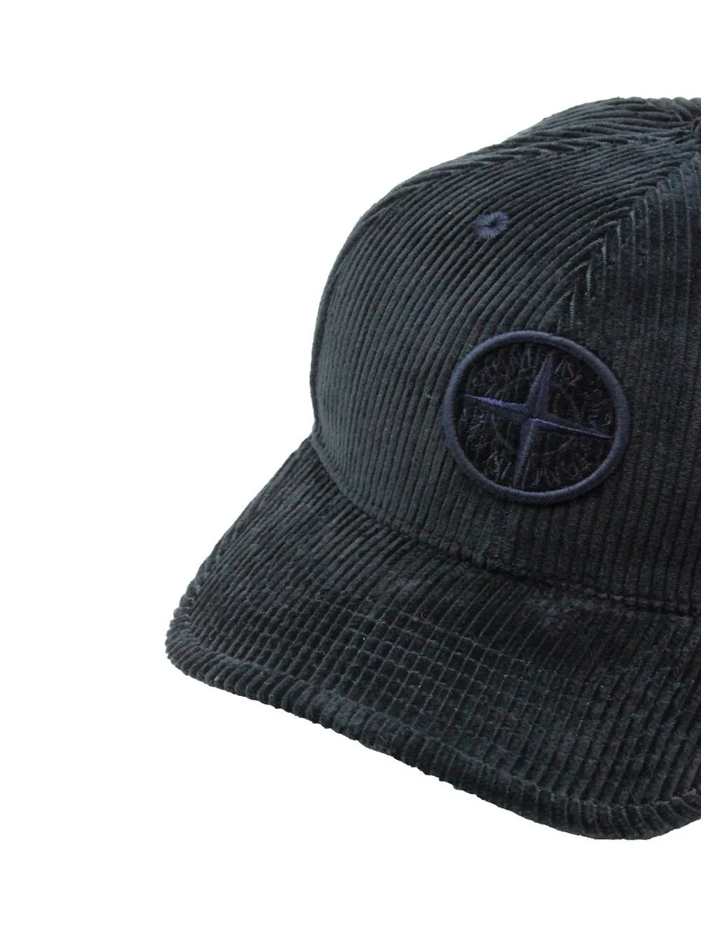 Stone Island Logo Embroidered Corduroy Hat