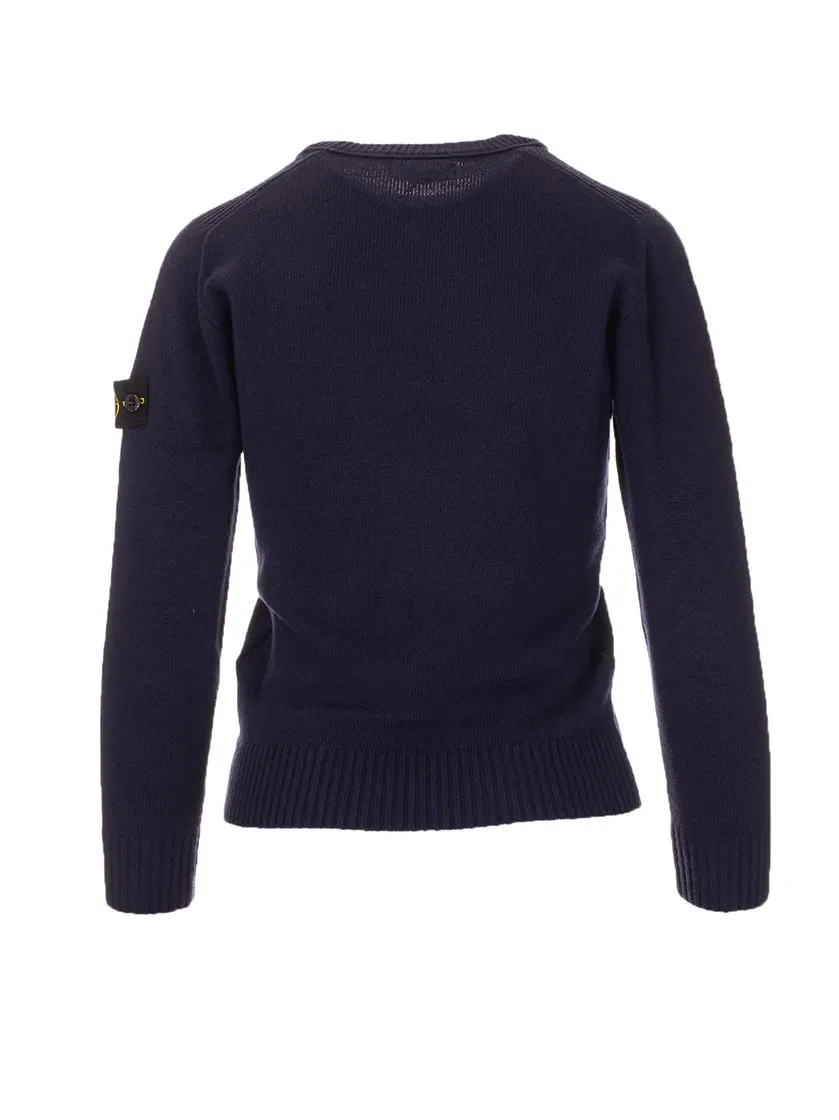 Stone Island Junior Logo Patch Crewneck Jumper
