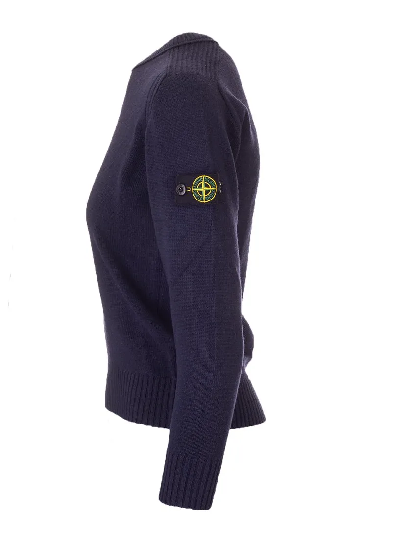 Stone Island Junior Logo Patch Crewneck Jumper