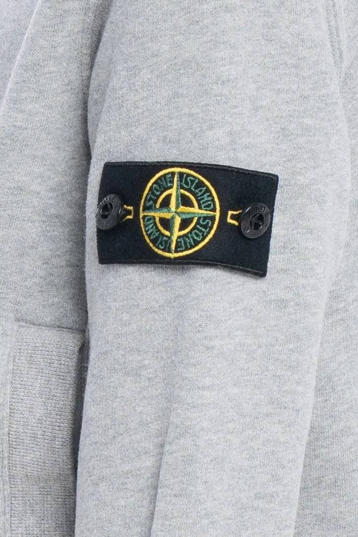 Stone Island Junior Logo Patch Zipped Hoodie