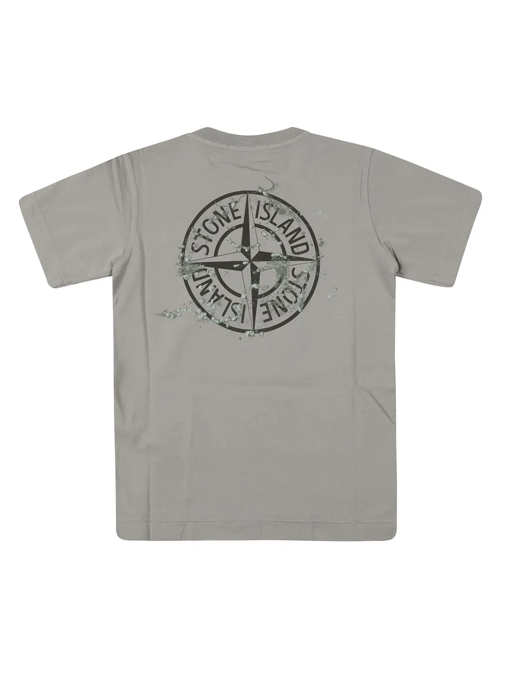 Stone Island Junior Logo Printed Crewneck T-Shirt