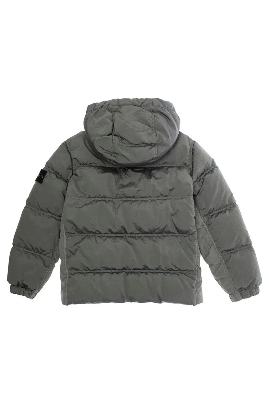 Stone Island Junior Logo Patch Hooded Down Jacket