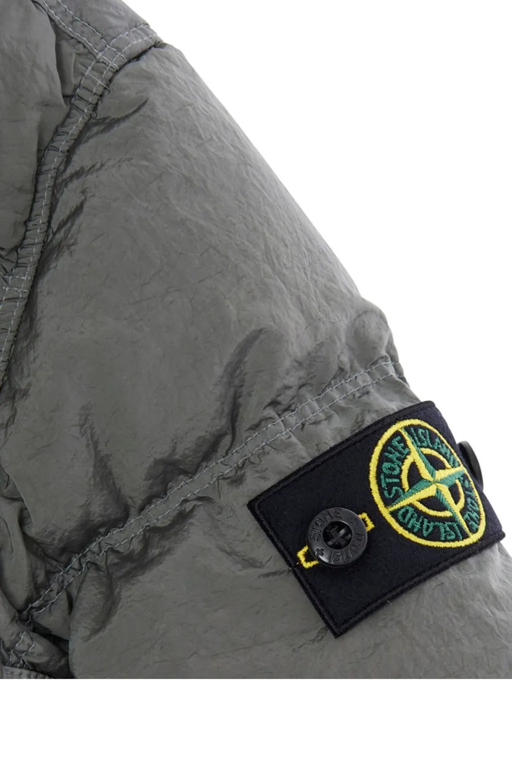 Stone Island Junior Logo Patch Hooded Down Jacket