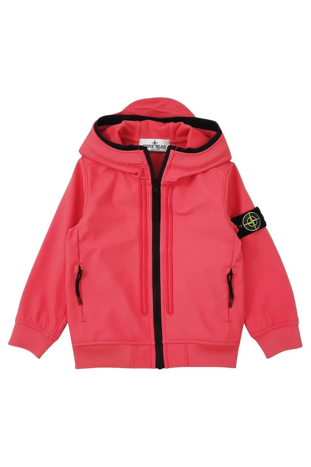 Stone Island Junior Logo-Patch Hooded Zipped Jacket