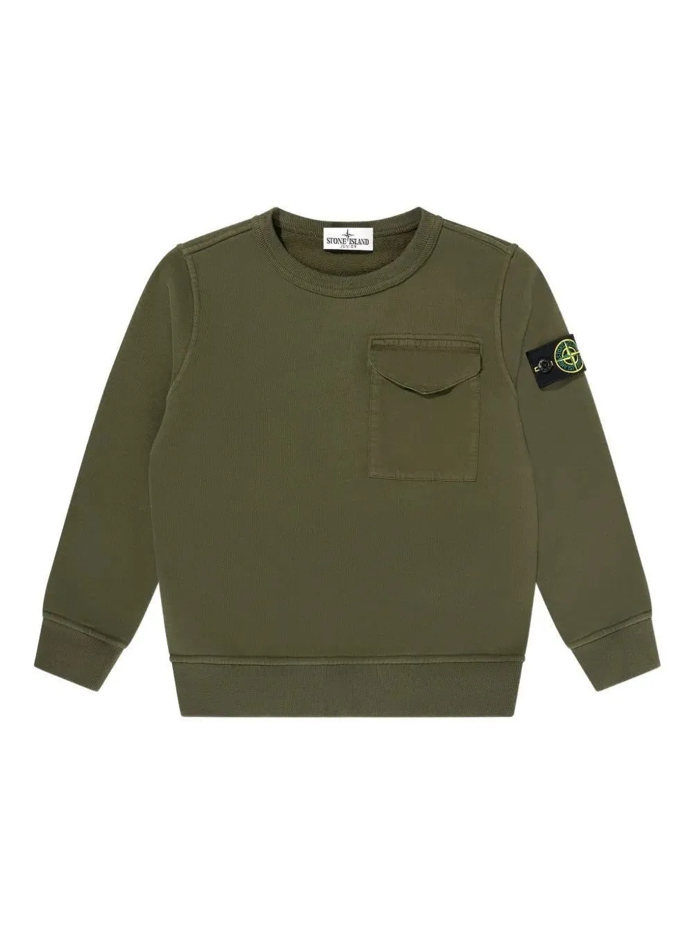 Stone Island Junior Chest-Pocket Crewneck Sweatshirt