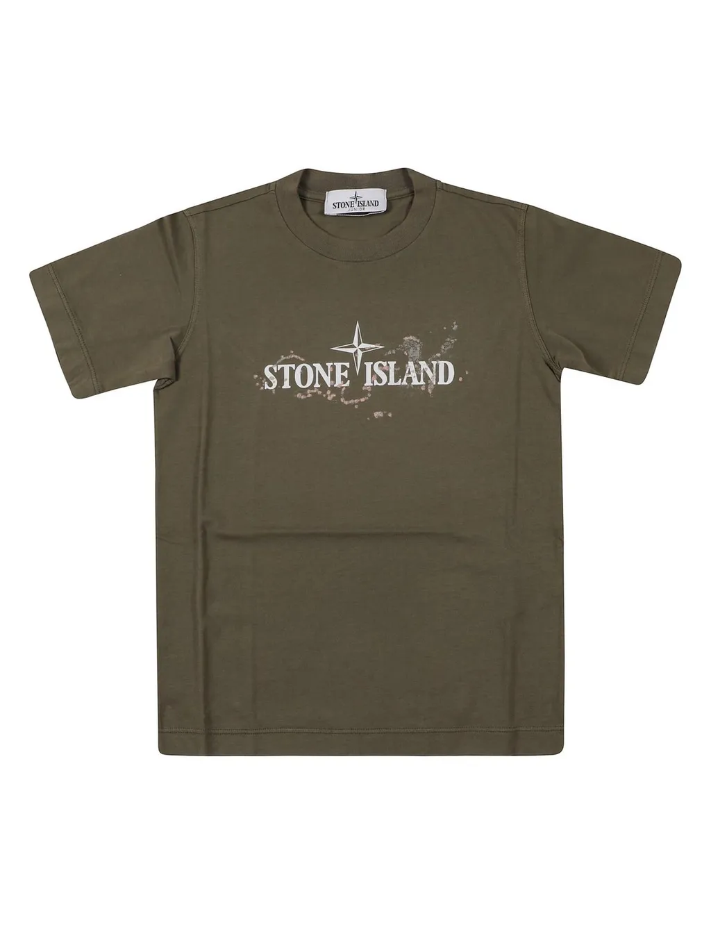 Stone Island Junior Logo Printed Crewneck T-Shirt