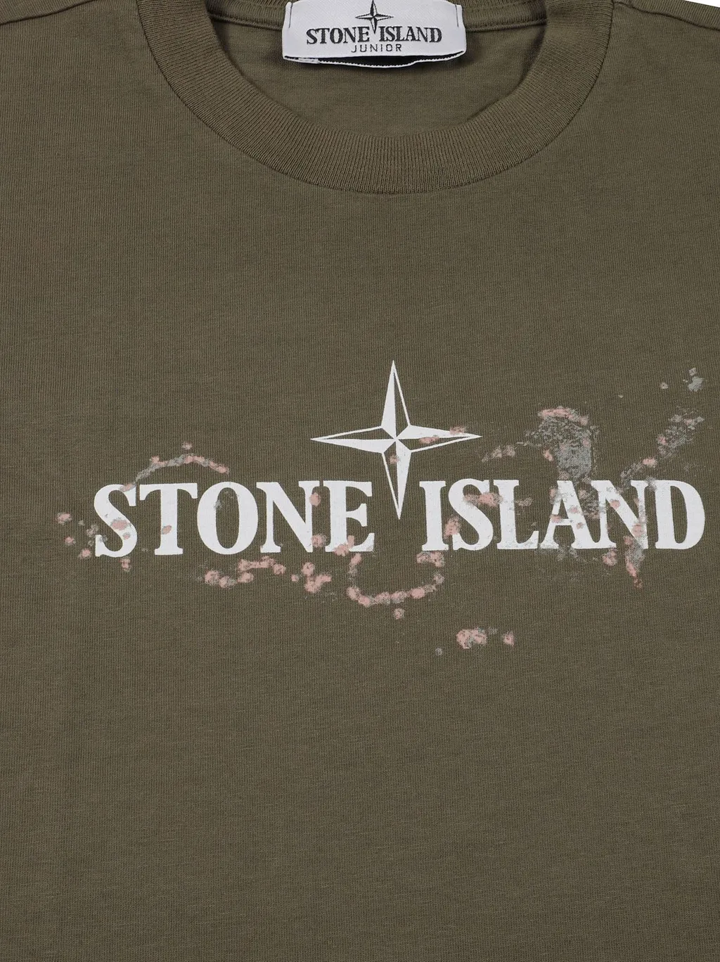 Stone Island Junior Logo Printed Crewneck T-Shirt