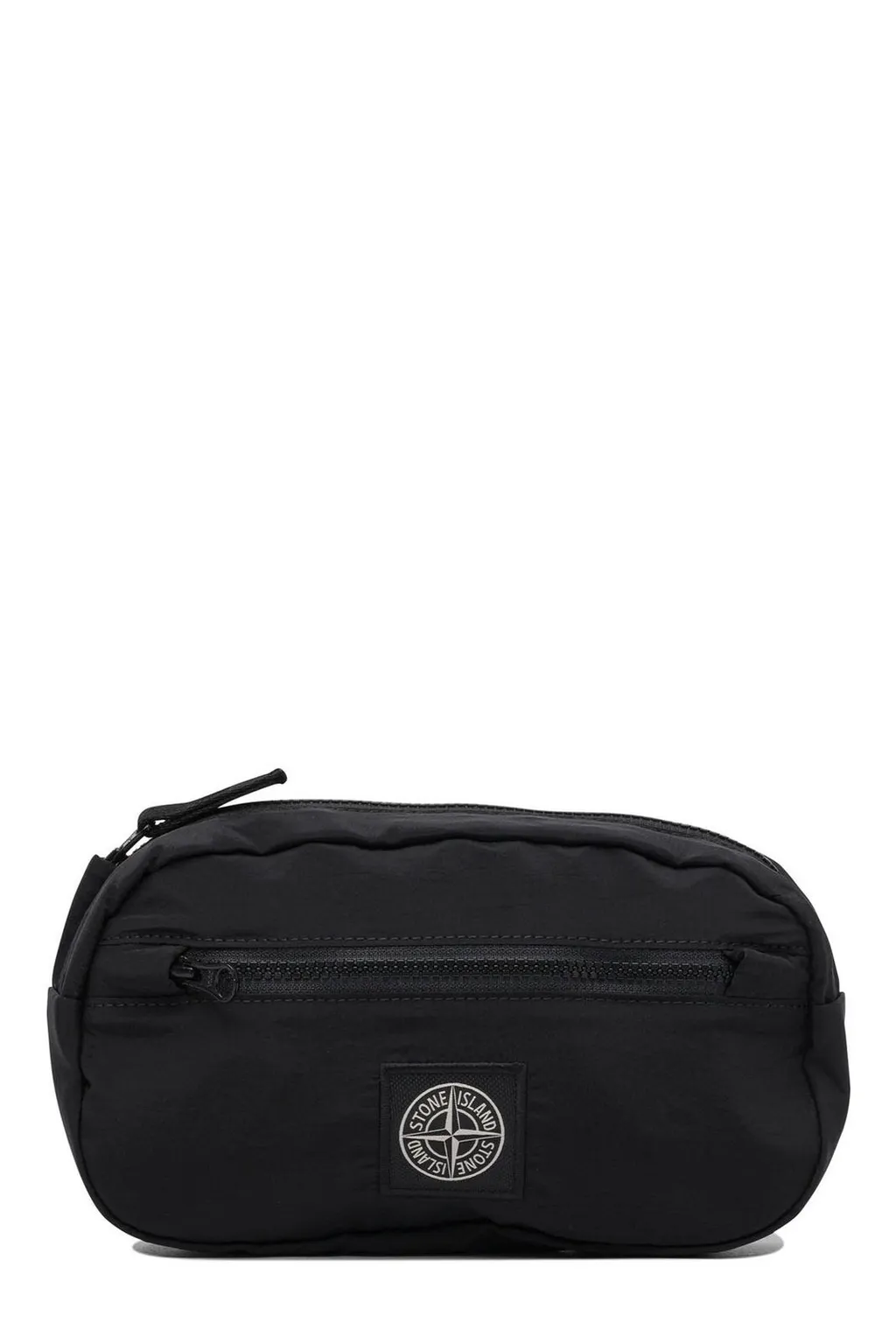 Stone Island Junior Logo Patch Zipped Messenger Bag
