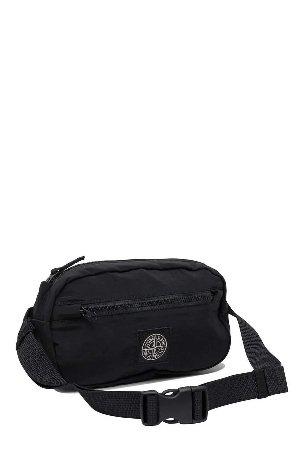 Stone Island Junior Logo Patch Zipped Messenger Bag