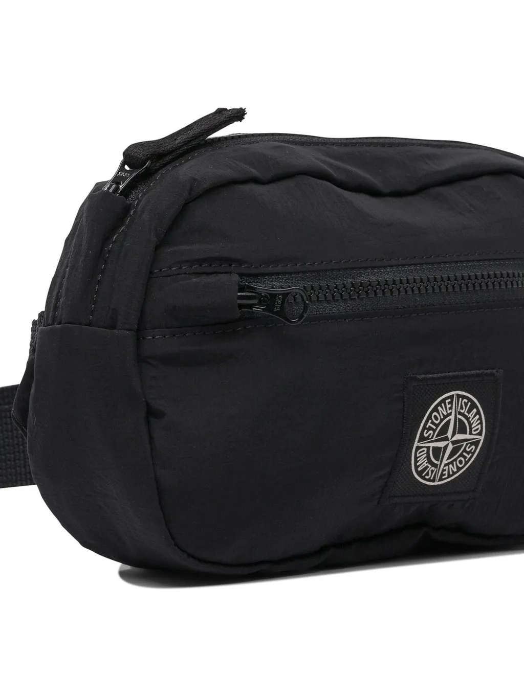 Stone Island Junior Logo Patch Zipped Messenger Bag