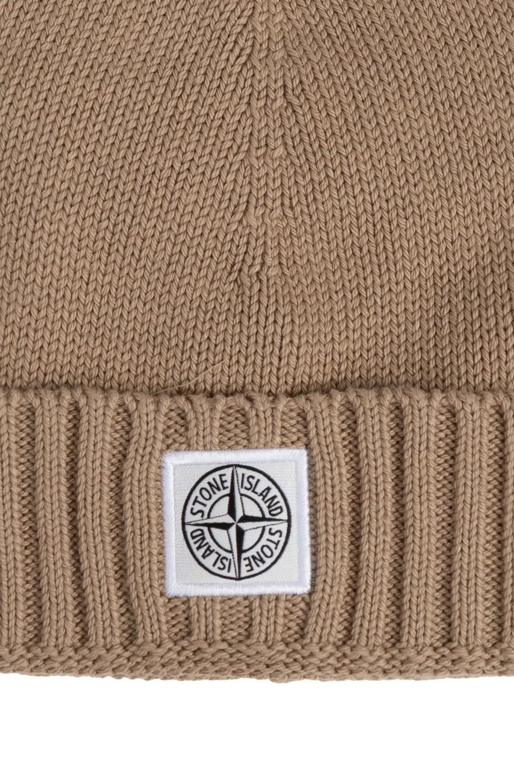 Stone Island Junior Logo Patch Ribbed Beanie