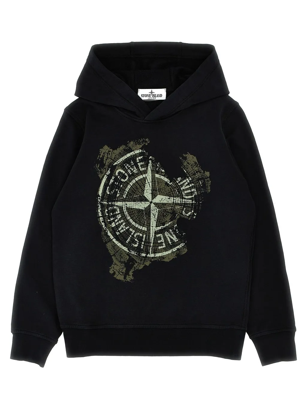 Stone Island Junior Logo-Printed Hoodie