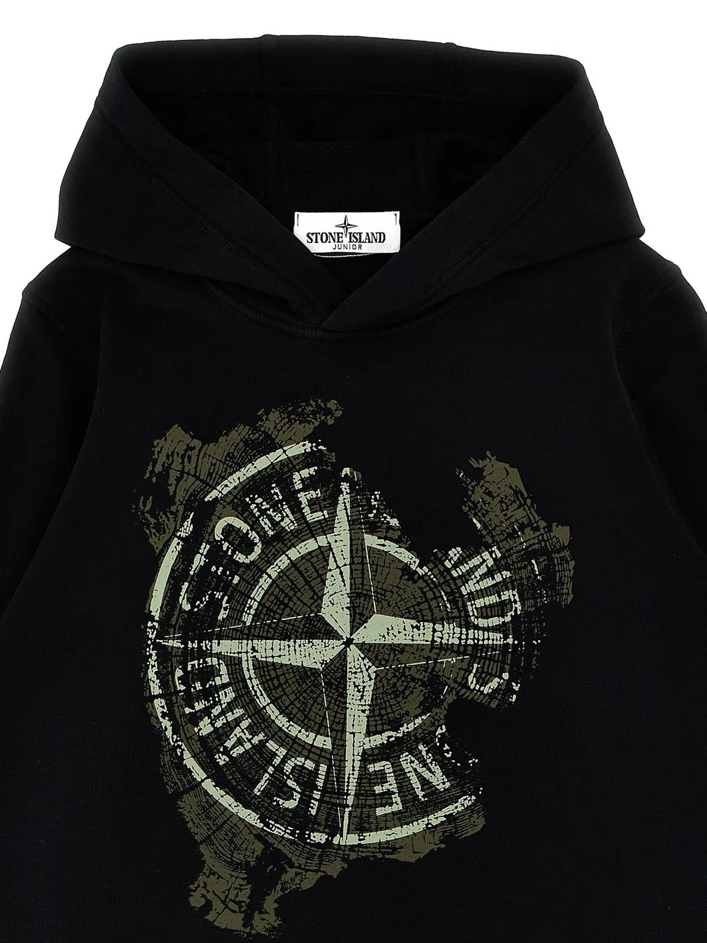 Stone Island Junior Logo-Printed Hoodie