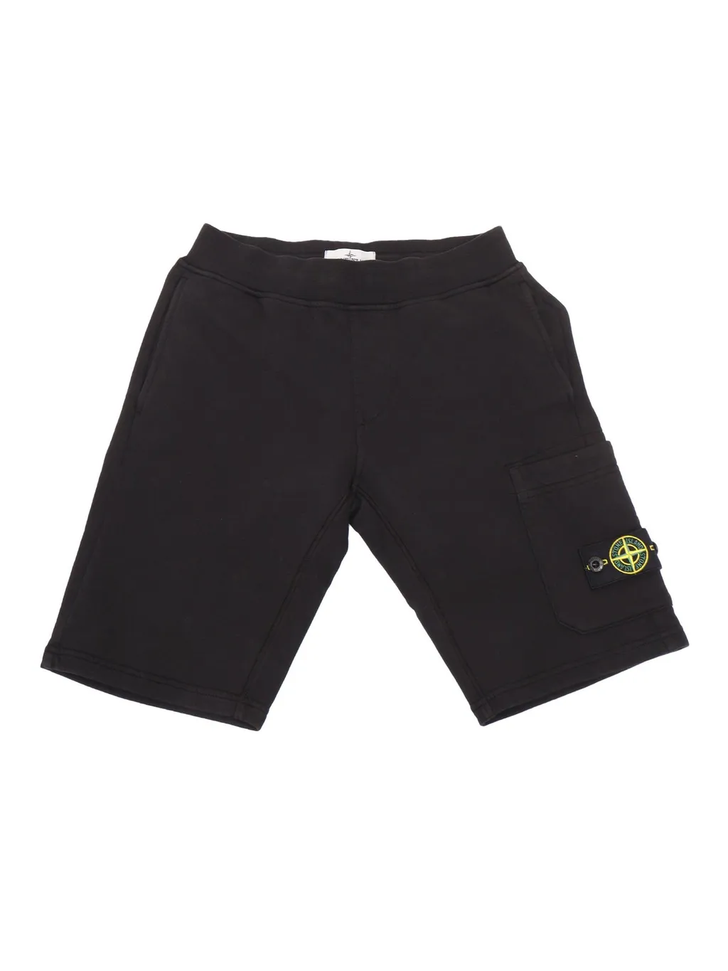 Stone Island Junior Compass-Patch Elasticated Waistband Shorts