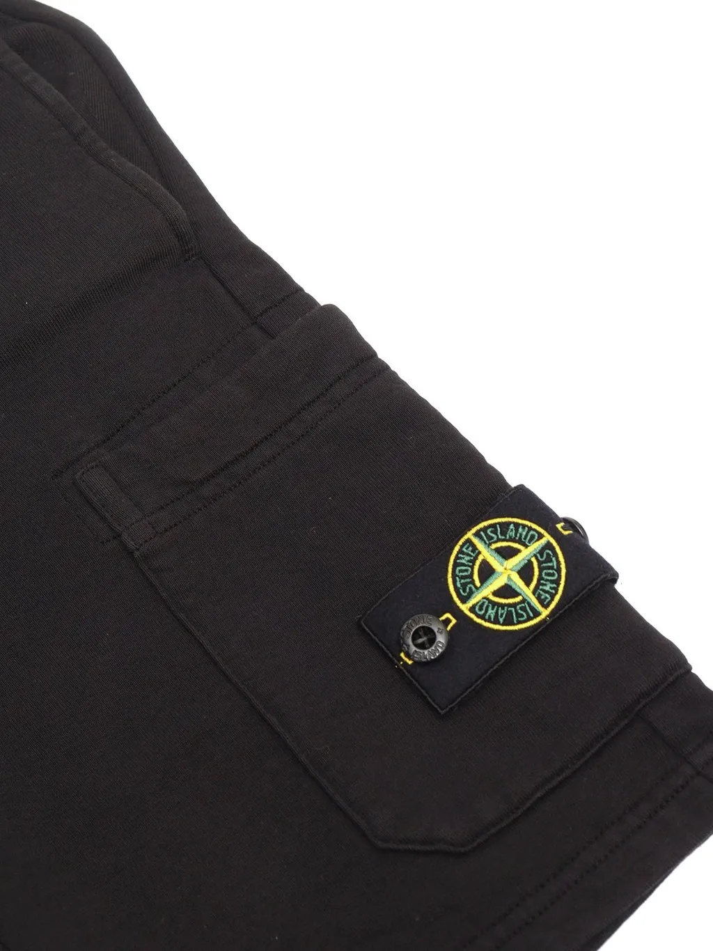 Stone Island Junior Compass-Patch Elasticated Waistband Shorts