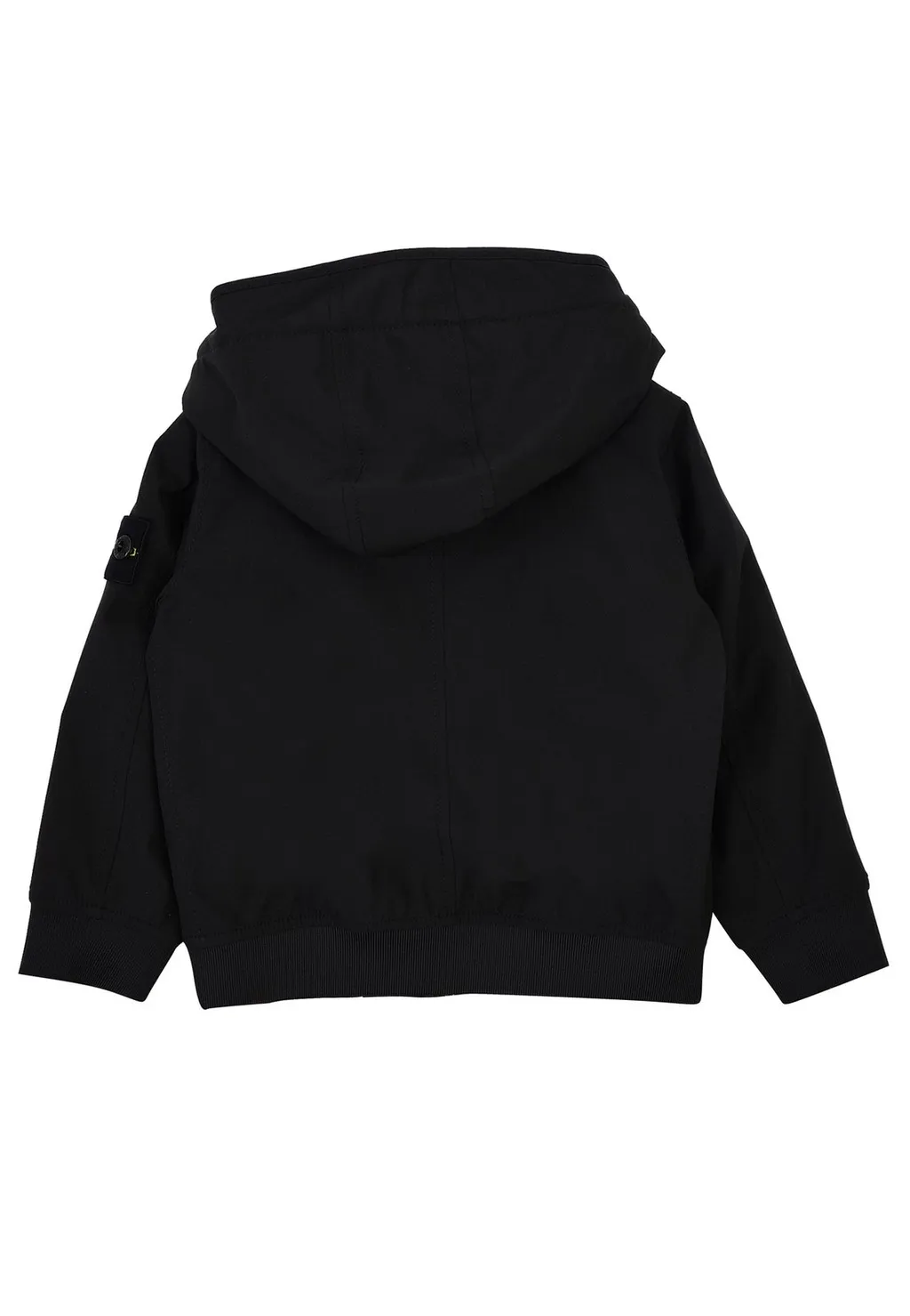 Stone Island Junior Logo-Patch Long-Sleeved Hooded Jacket