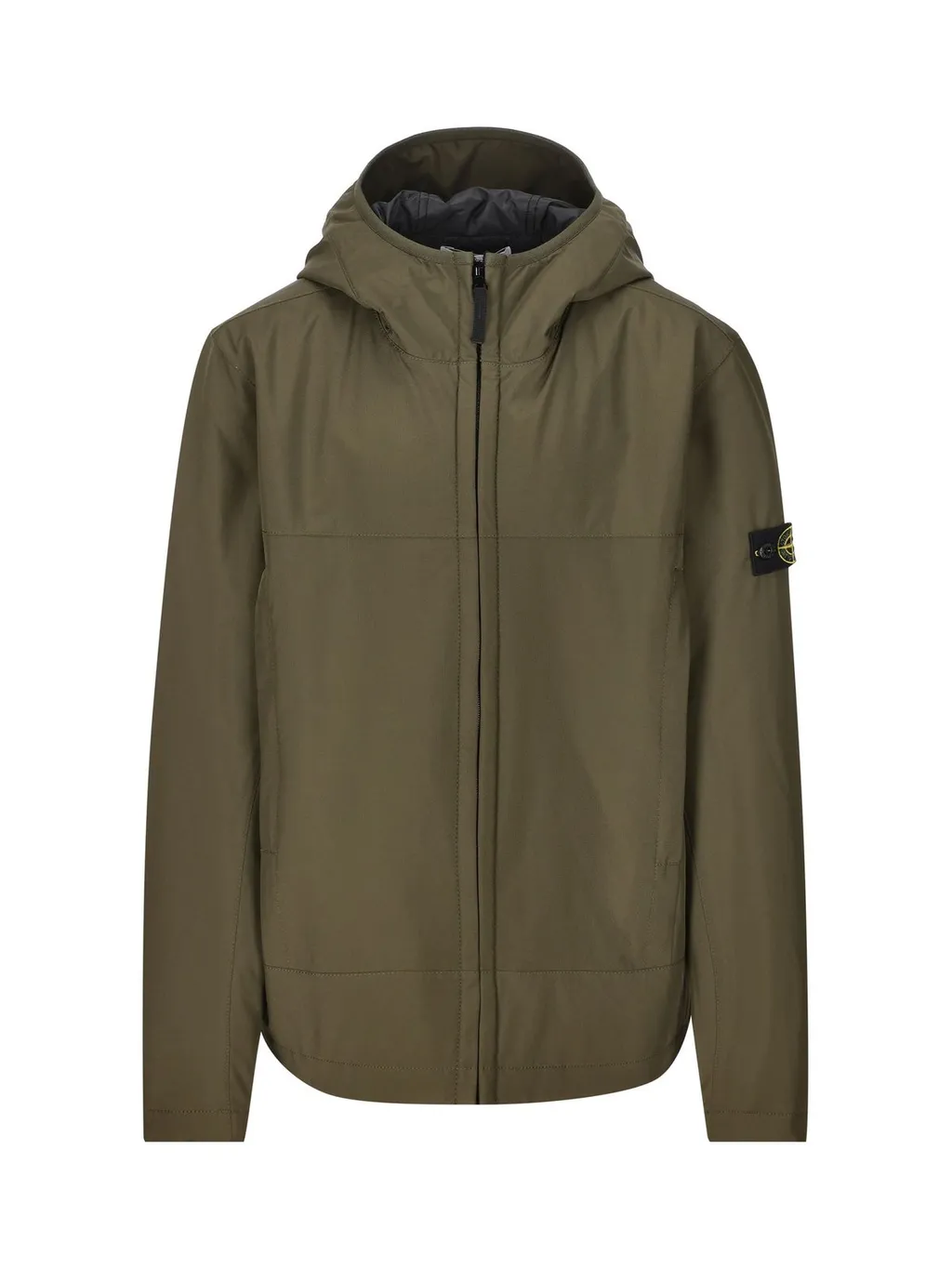 Stone Island Junior Logo Patch Zipped Jacket