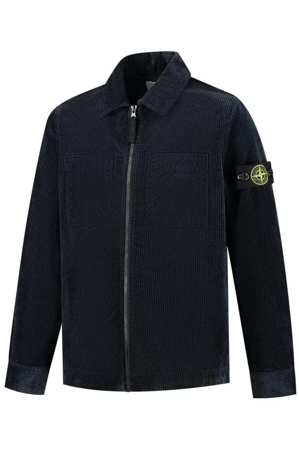 Stone Island Junior Logo Patch Zip-Up Jacket