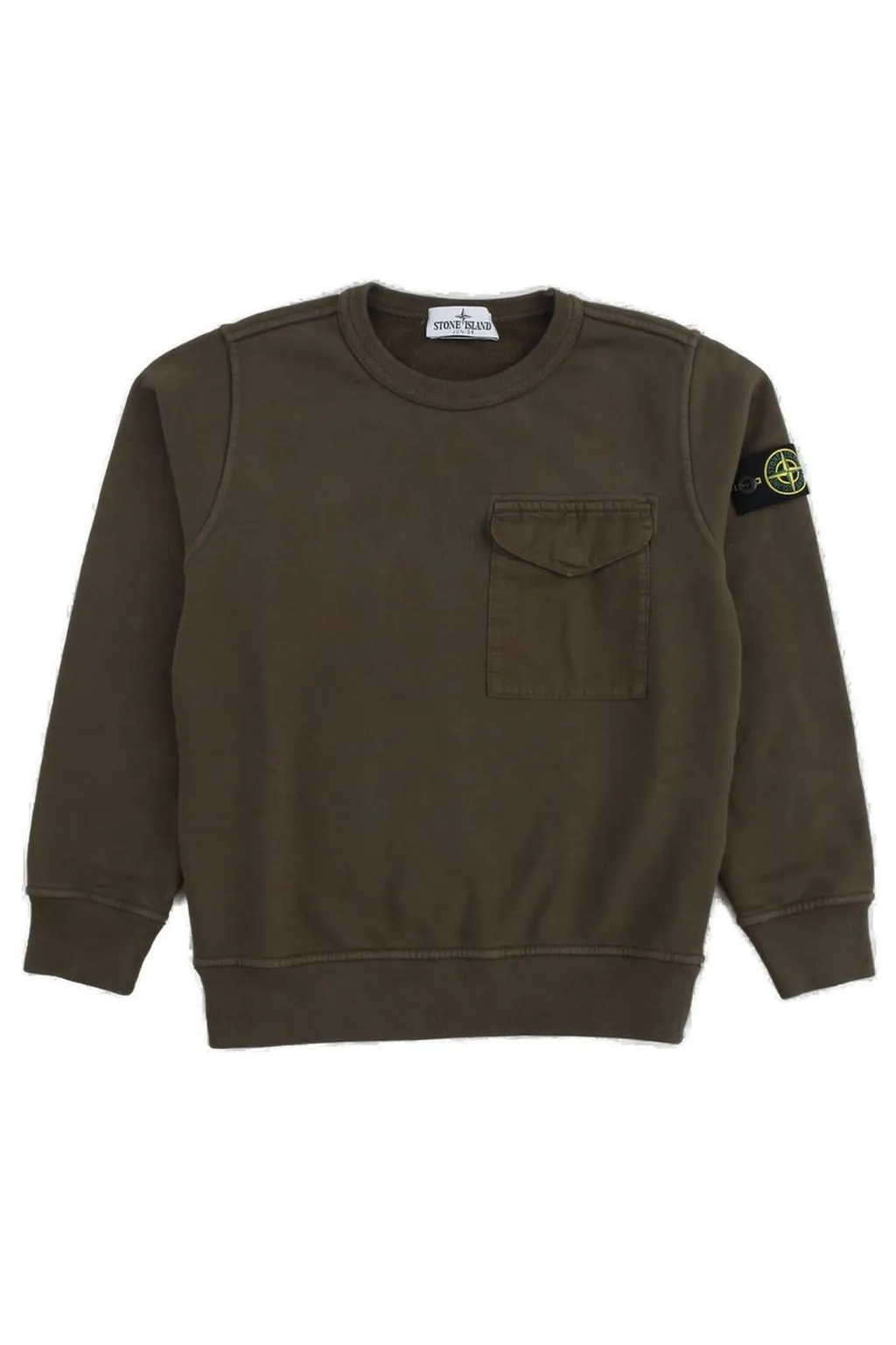 Stone Island Junior Logo Patch Crewneck Sweatshirt