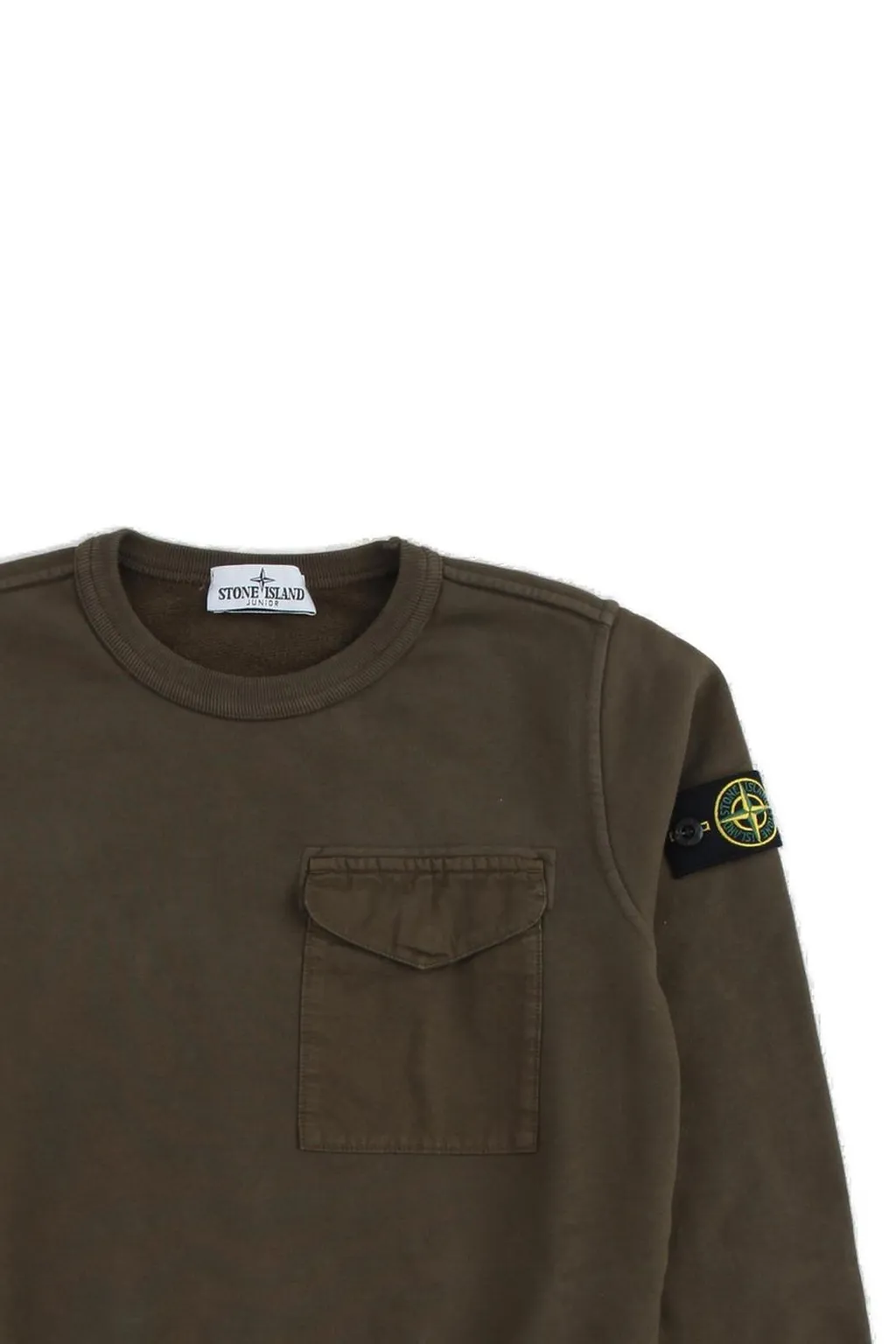 Stone Island Junior Logo Patch Crewneck Sweatshirt