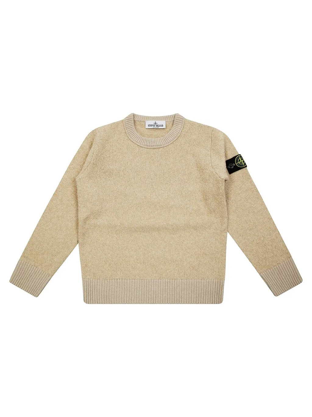 Stone Island Junior Compass Patch Crewneck Jumper