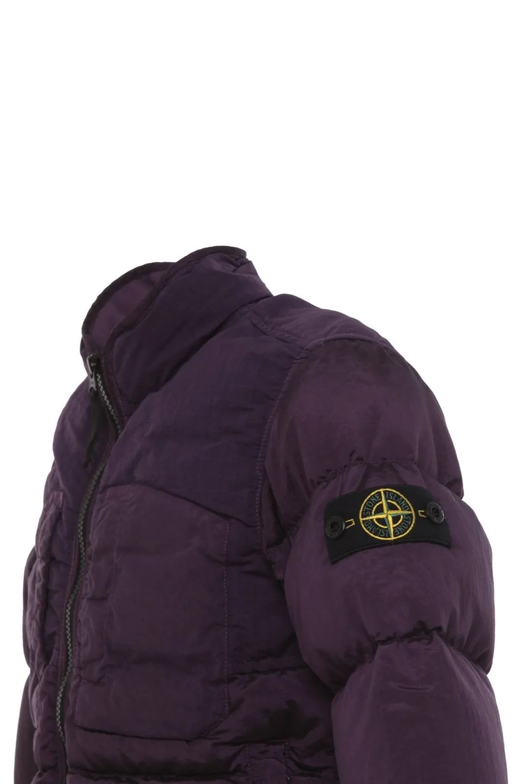 Stone Island Junior Logo Patch Zip-Up Down Jacket