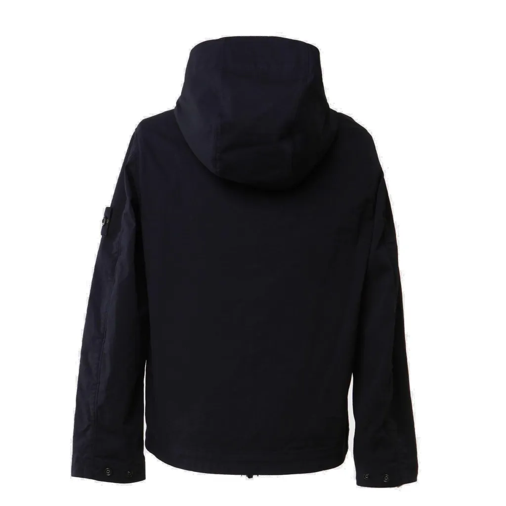 Stone Island Junior Logo Patch Zip-Up Jacket