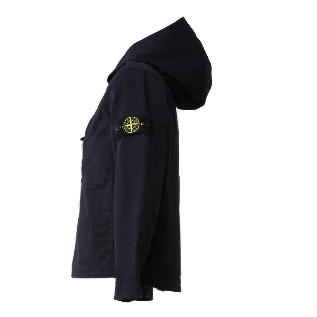 Stone Island Junior Logo Patch Zip-Up Jacket