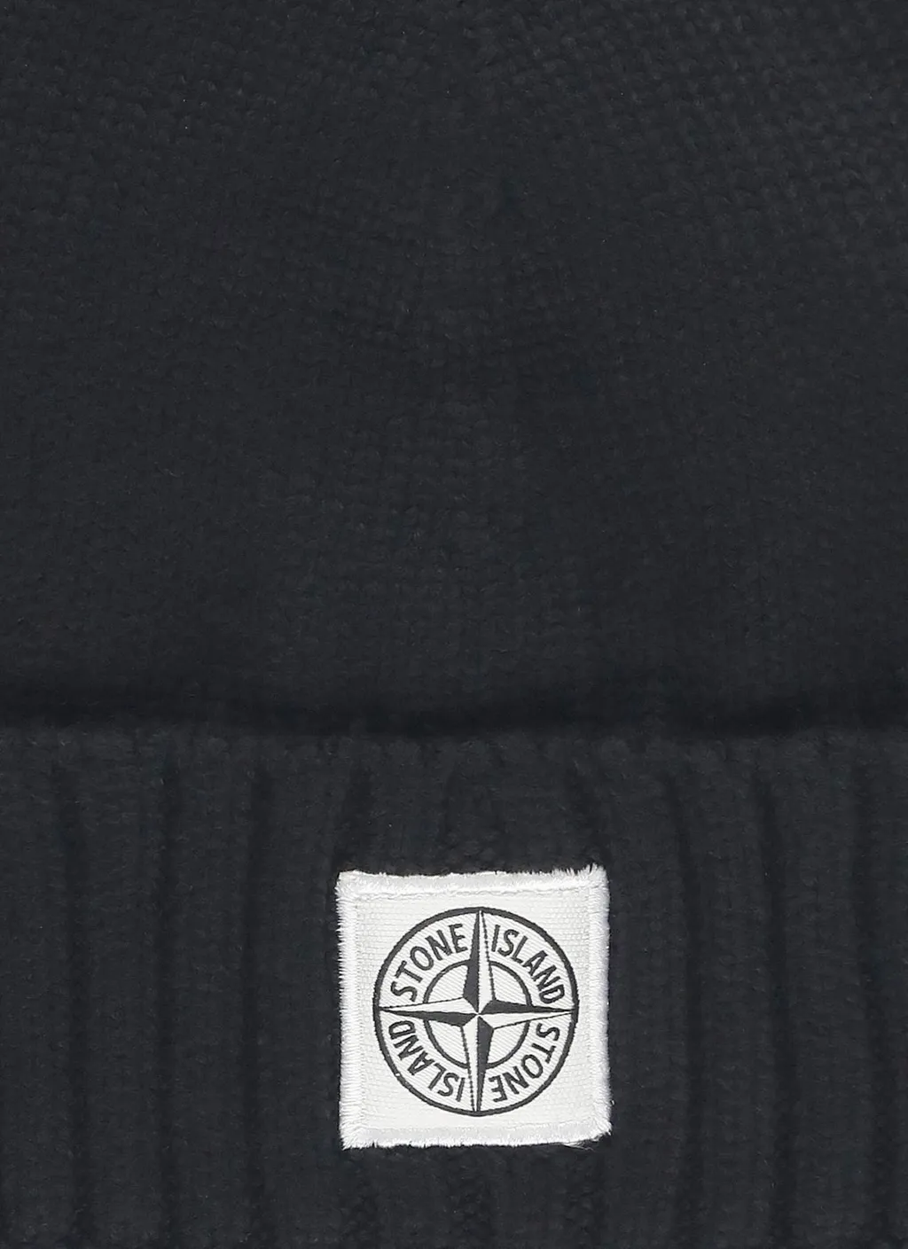 Stone Island Junior Logo Patch Ribbed Beanie