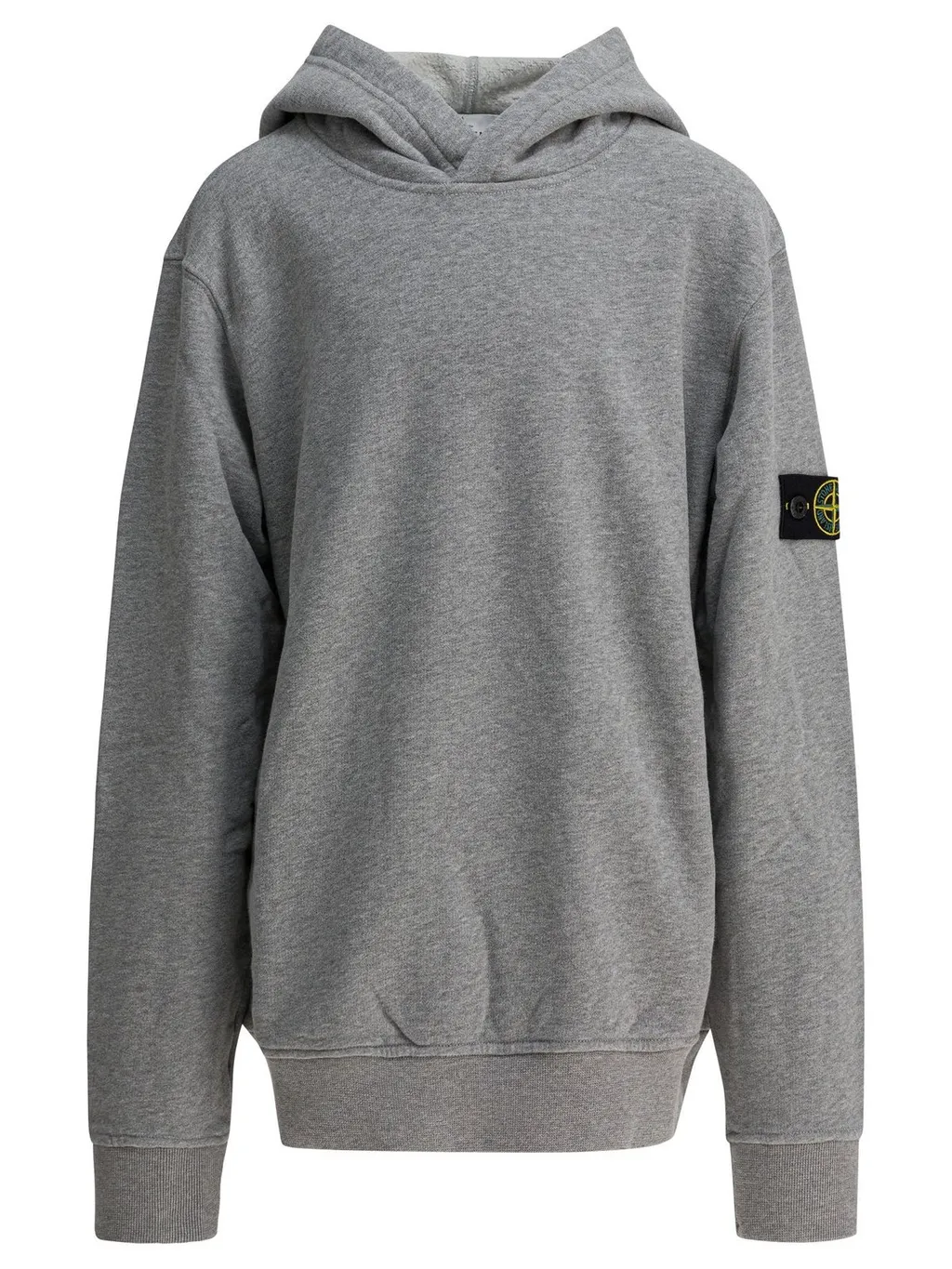Stone Island Junior Logo Patch Long Sleeved Hoodie