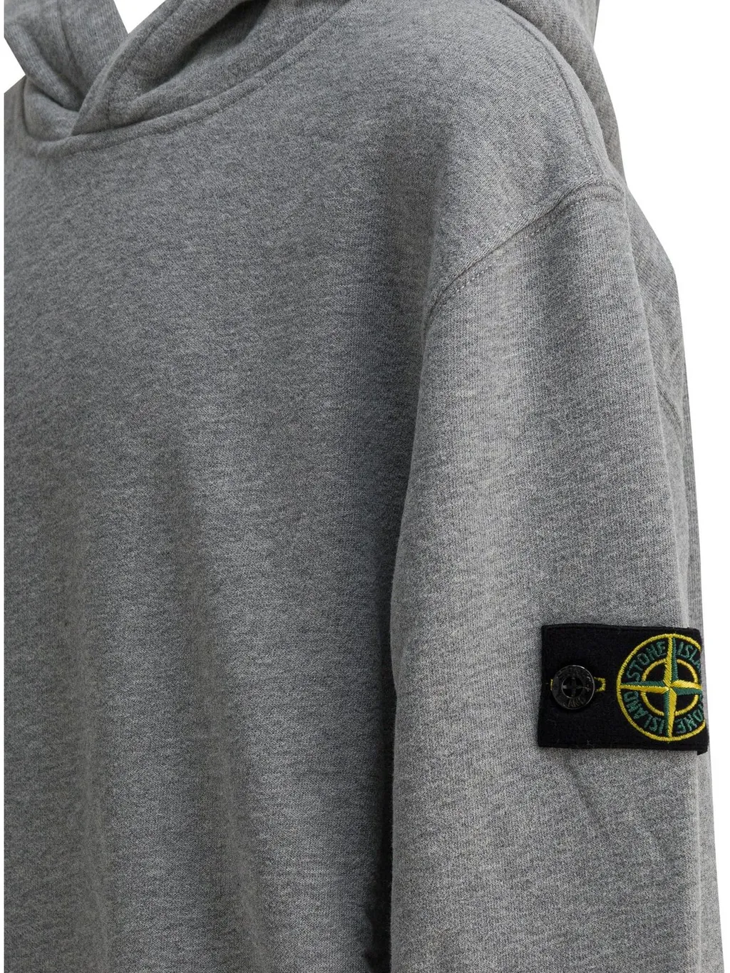 Stone Island Junior Logo Patch Long Sleeved Hoodie