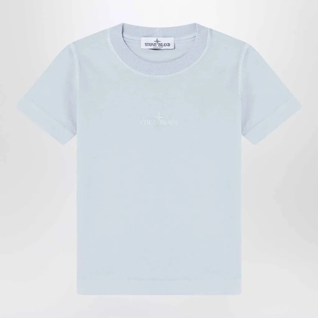 Stone Island Junior Logo Embroidered Crewneck T-Shirt